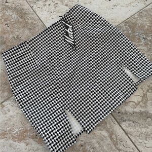 Motel Rocks Monochrome Houndstooth Skirt